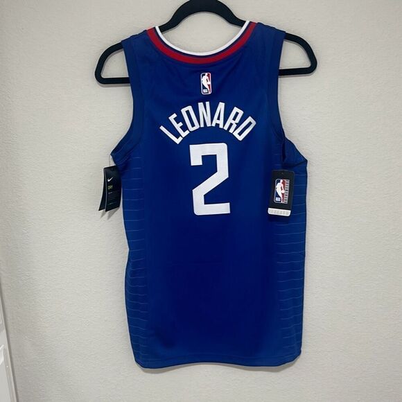 NWT Nike Mens Royal Blue Kawhi Leonard Icon LA‎ Clippers Swingman Jersey Small - Picture 5 of 5